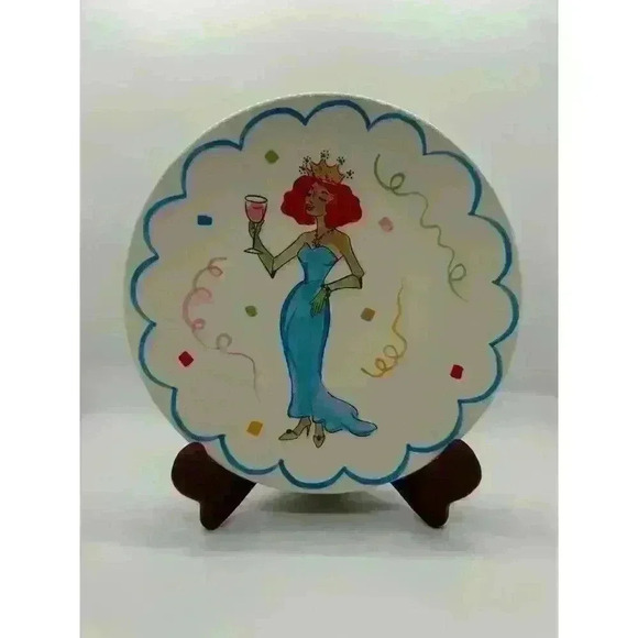 Kate Williams Design for Brylane Wishes - single plate Red Hair Princess Queen - Picture 3 of 11